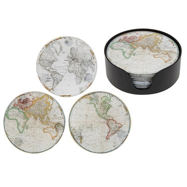 World Map Coaster Set of 6