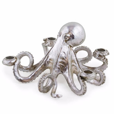 SILVER OCTOPUS CANDLE STICK