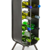 Metal Industrial Small 8 Bottle Wine Rack
