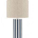 Blue & White Stripe Ceramic Table Lamp