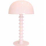 Pale Pink Large Ribbed Table Lamp