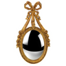 Gold Ornate Ribbon Bow Convex Wall Mirror image 0