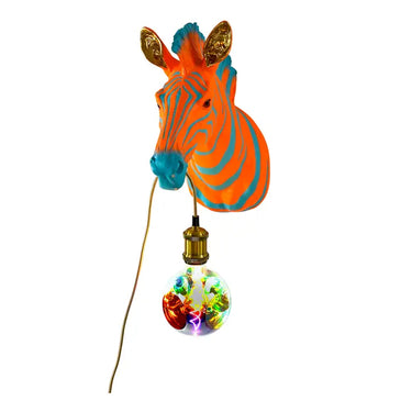 Blue/Orange Zebra Wall Lamp