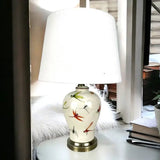 White Dragonfly 37cm Lamp and Shade