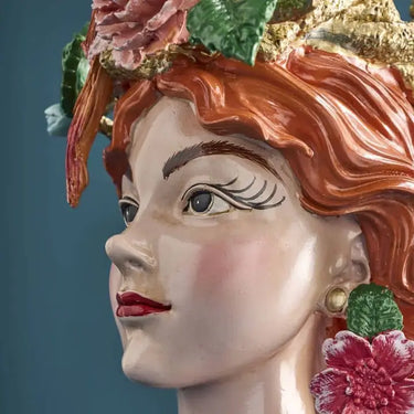 Women's Head With Parrots