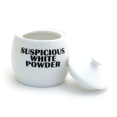 Suspicious White Powder Round Sugar Bowl