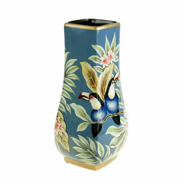 Tropical Vase Hand-Painted