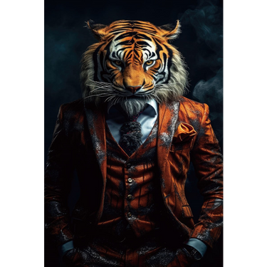 Serious Tiger Wall Art
