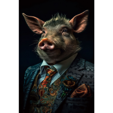 Smart Pig Wall Art