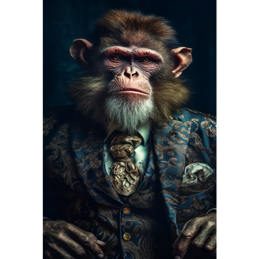 Suited Chimp Wall Art