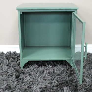 Glass Door Bedside Cabinet