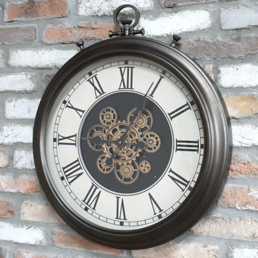 Black Clock With Cogs