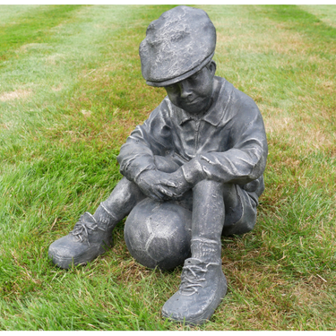 Boy Sat With Football