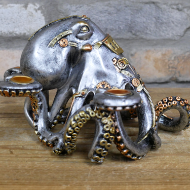 Steampunk Octopus Candle Holder