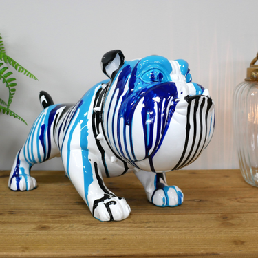 White Pained Bull Dog