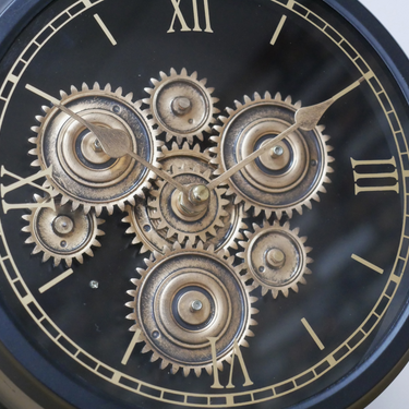 Black Clock With Cogs