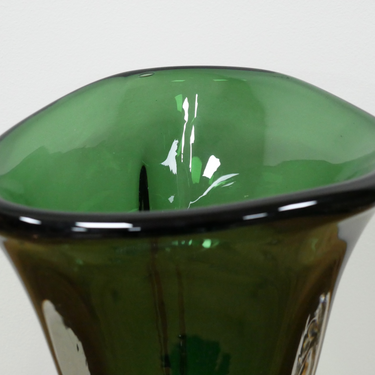 Tall Green Glass Vase