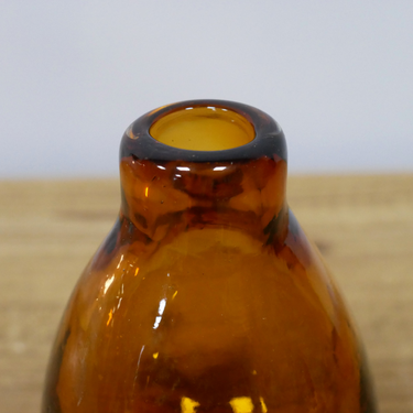 Small Amber Glass Vase
