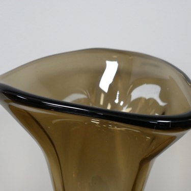 Tall Grey Glass Vase