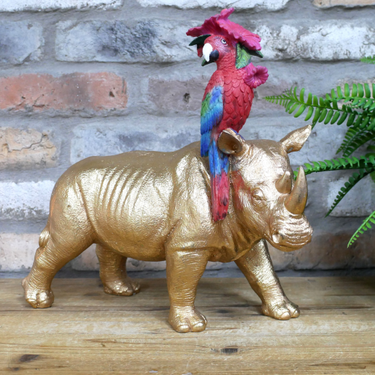 Rhino & Parrot