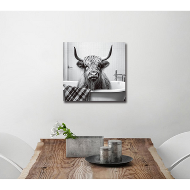 Cow In Bath Wall Art - Mini