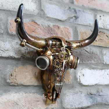 Steampunk Wall Skull