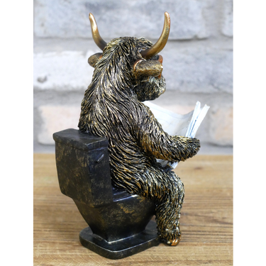 Highland Cow On The Loo