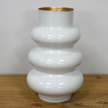 White Metal Vase
