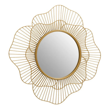 Matera Gold Flower Wall Mirror