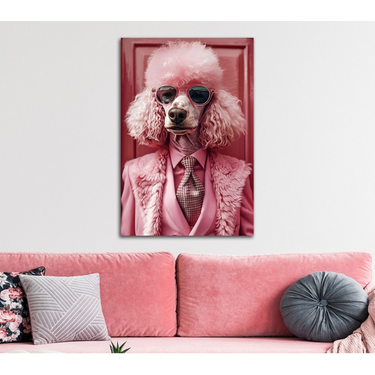 Pink Dog Wall Art