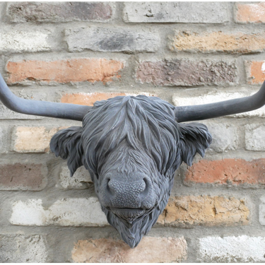 Velvet Highland Cow Wall Head