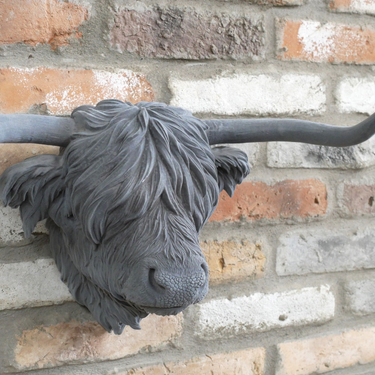 Velvet Highland Cow Wall Head