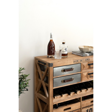 Fir Wood Wine Cabinet