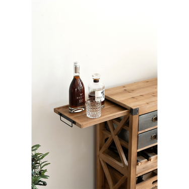 Fir Wood Wine Cabinet