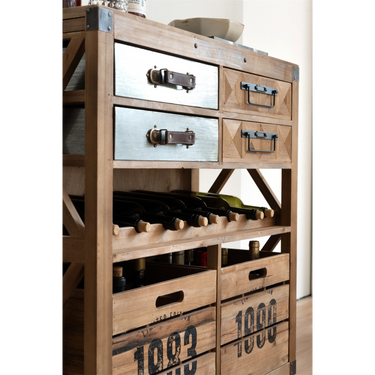 Fir Wood Wine Cabinet