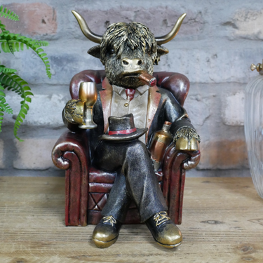 Highland Cow In A Chair