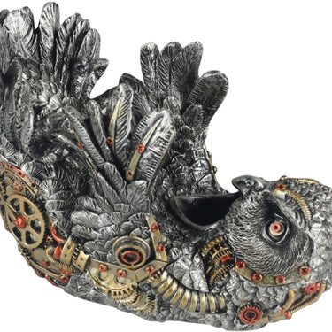 Steampunk Owl Wine Holder 21.5cm