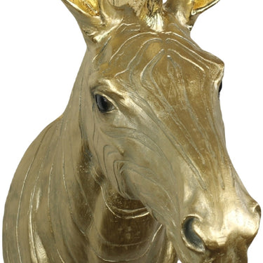 Gold Zebra Head Wall Art