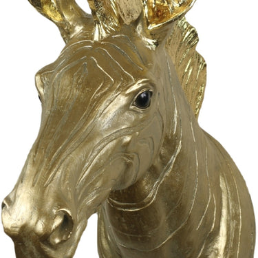 Gold Zebra Head Wall Art