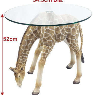 Giraffe Glass Top Table 54.5cm