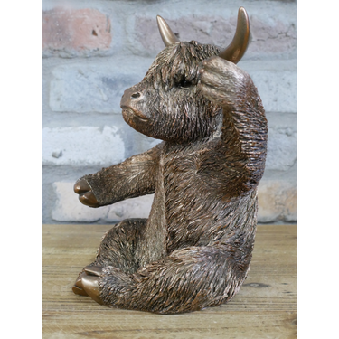 Highland Cow Wine & Glass Holder