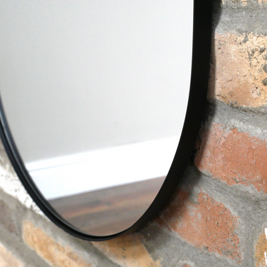 Black Oval Mirror - Large