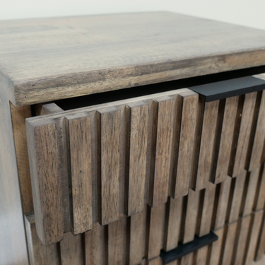 Slatted Bedside Cabinet