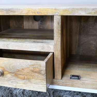 Iron And Mango Wood TV Cabinet