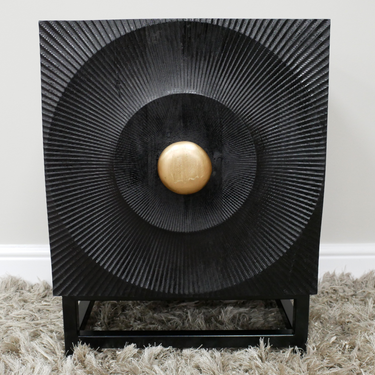 Black & Gold Bedside Cabinet