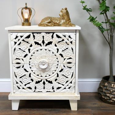 White Mango Bedside Cabinet