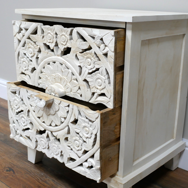 White Mango Bedside Cabinet