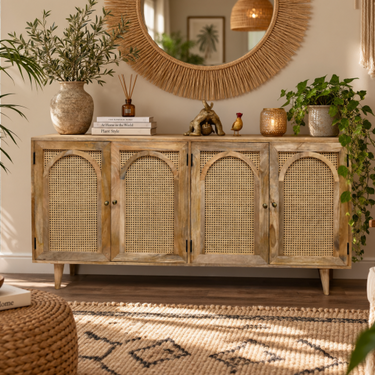 Large Rattan Sideboard