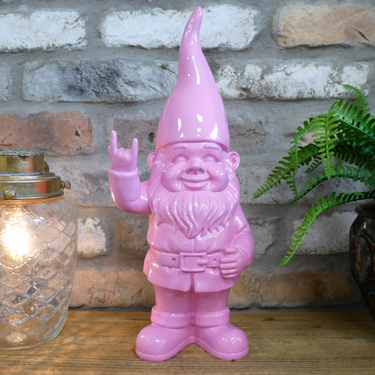 Pink Rock n Roll Gnome