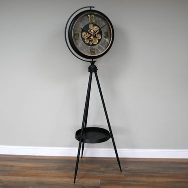 Cog Clock On Stand